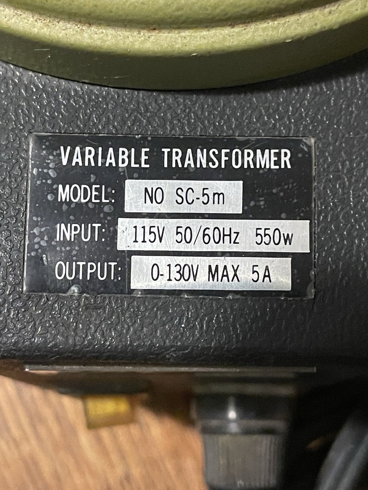 Tsan Yaw Model: N0 SC-5M Variable Transformer