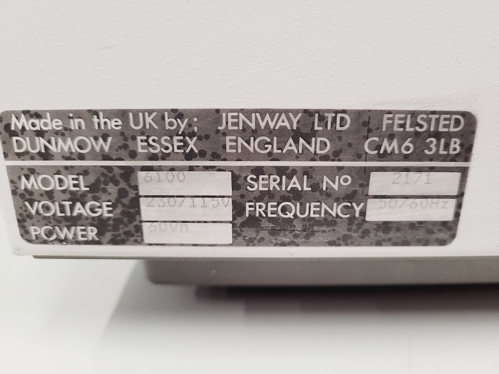 Jenway 6100 Visible Range Spectrophotometer Lab