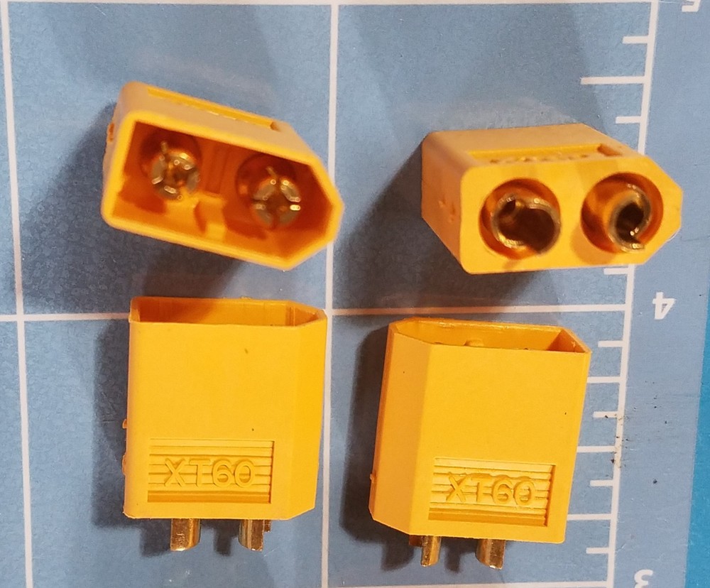 10-Pack XT60 Male Bullet Connector