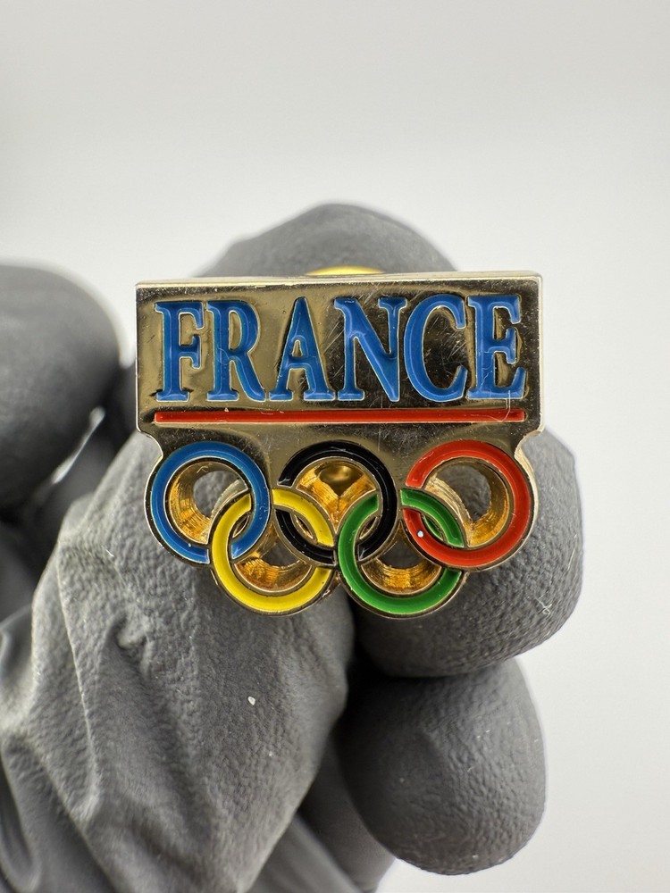 France Olympic Interlocking Rings  Enamel Lapel Pin