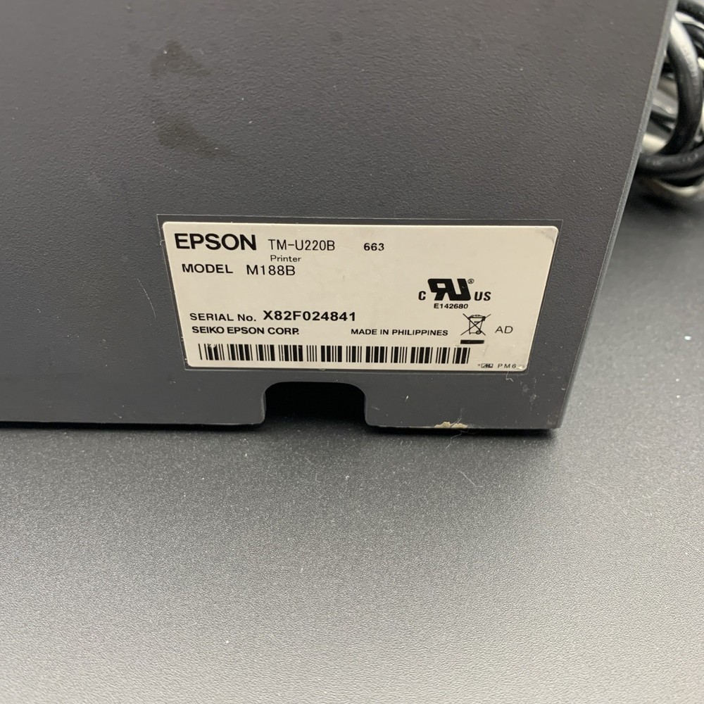 Epson TM-U220B M188B POS Printer Ethernet UB-E04 Network Tested Nice!