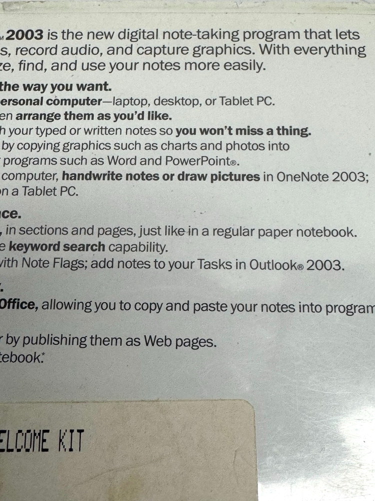 Microsoft Office: OneNote 2003 - Full Version for Windows