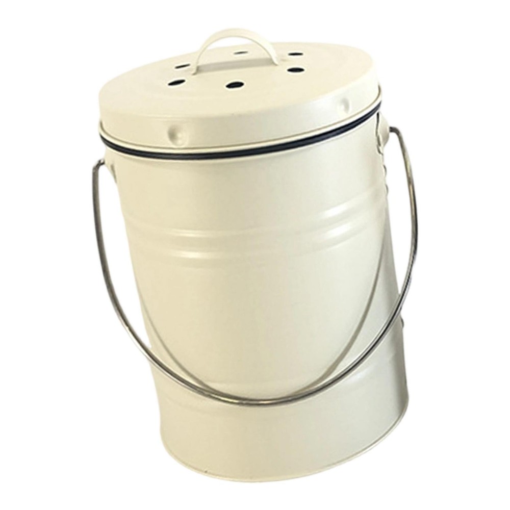 Kitchen Compost Bin Garbage Can with Carrying Handle 3L Composting Container