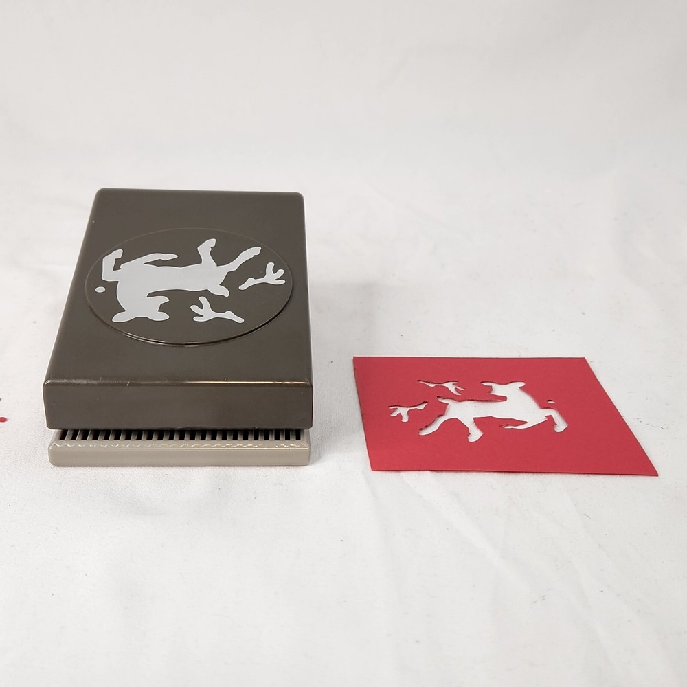 Stampin Up Flat Lock Down Punches DEER BUILDER punch Die Cut Spring Loaded Doe