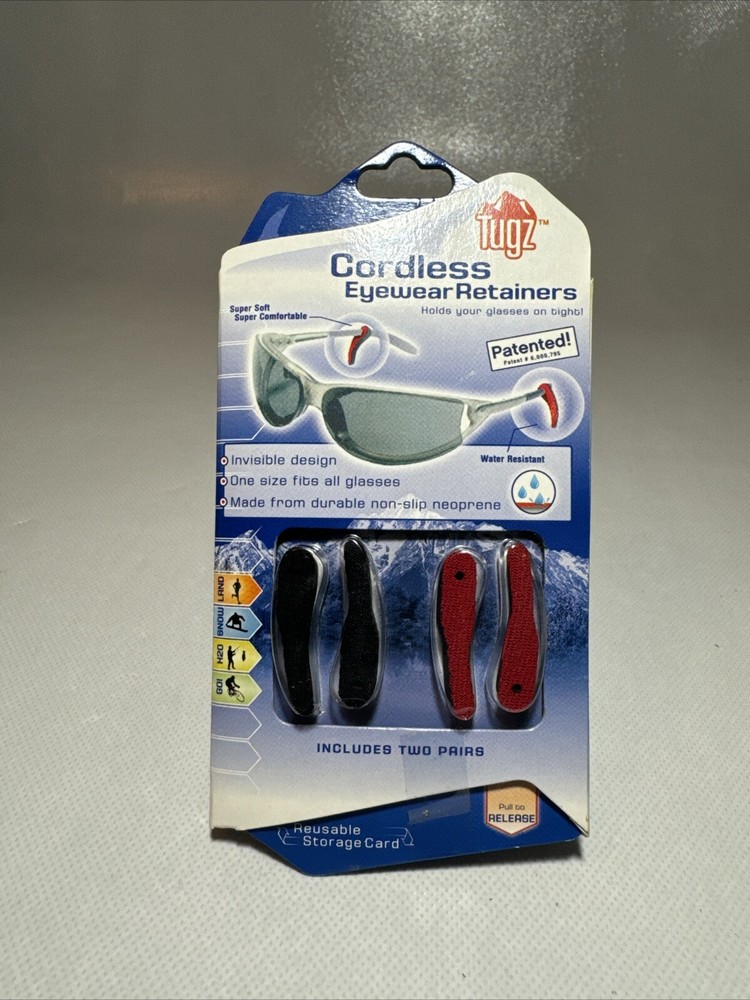Tugz Cordless Glasses Sunglasses Retainers 2 Pair Per Pack