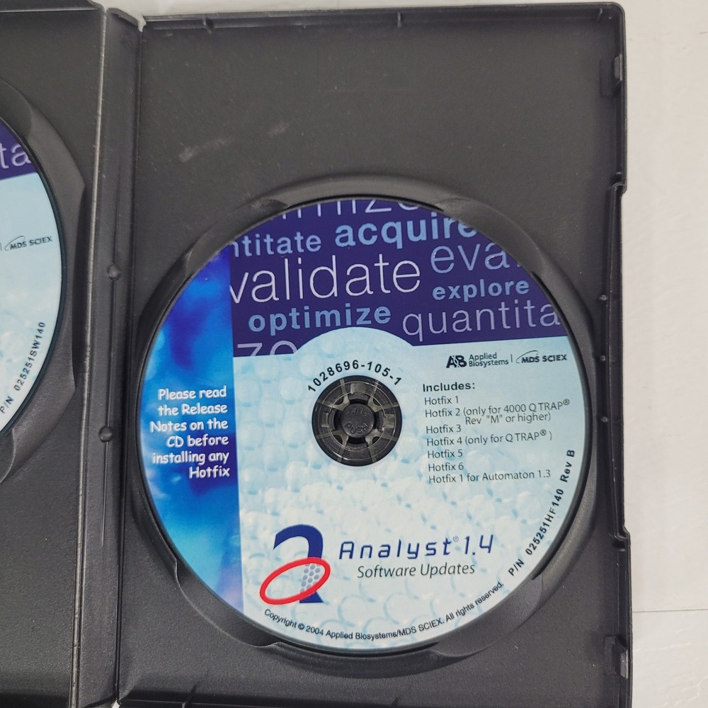 Applied Biosystems MDS SCIEX 1014207 Analyst 1.4 Software AIO and Update Disk