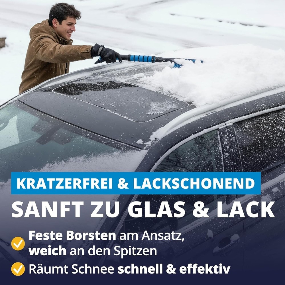 Ice Scraper Car with Broom 67cm - Divisible Connector System