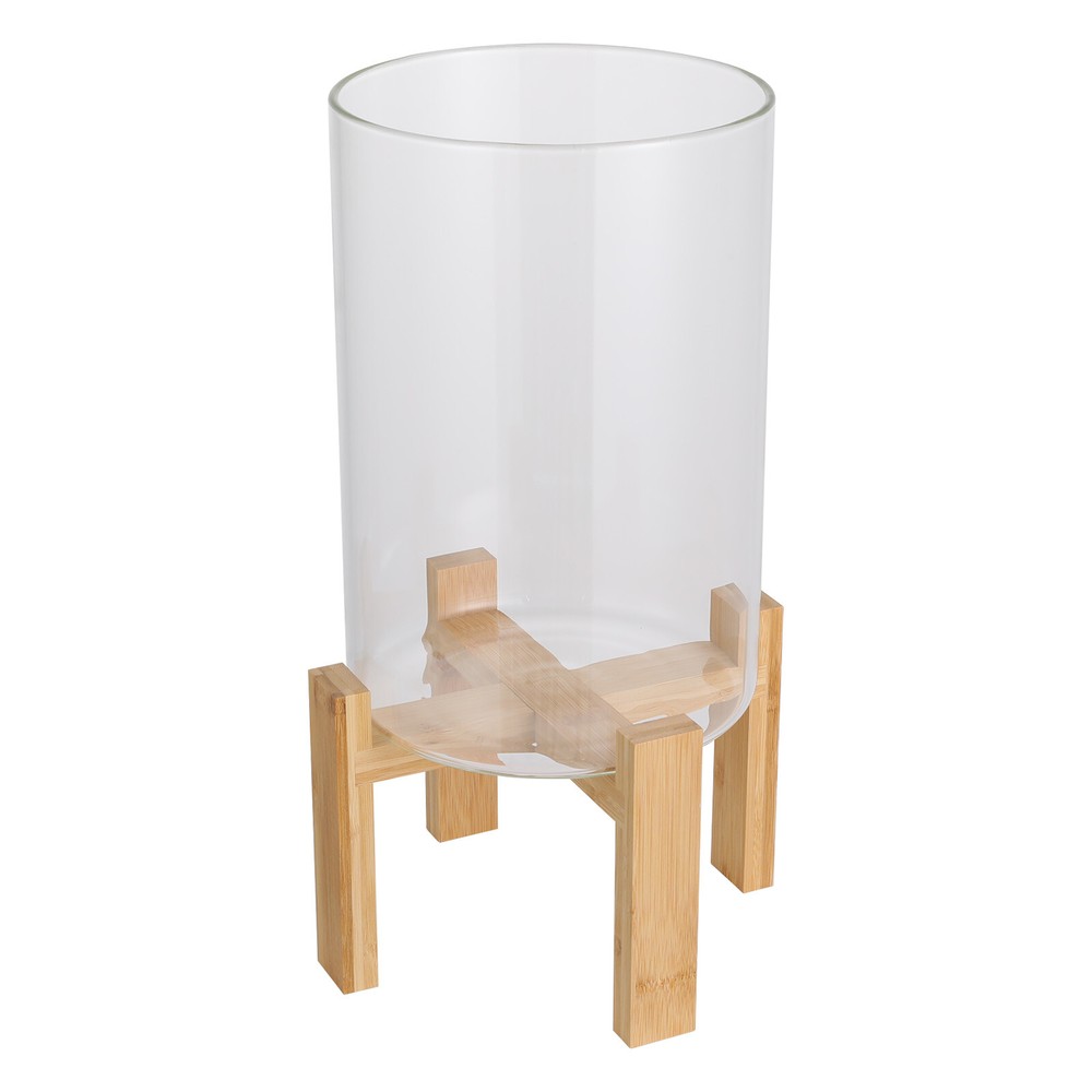 8L Rice Storage Container, Glass Grain Container, Rice Container with Lid& Stand