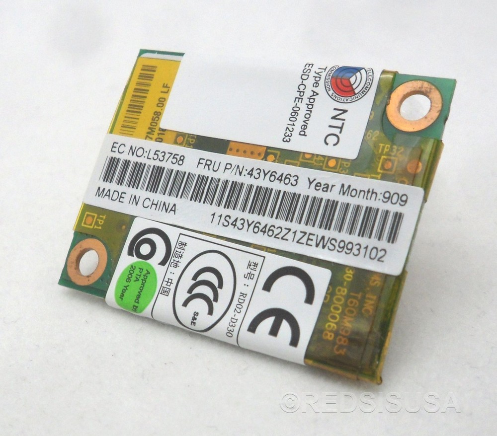 56K Modem Card Model RD02-D330 1