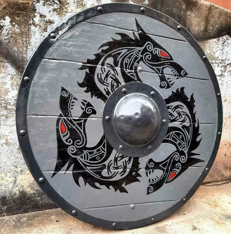 Medieval Shield Warrior Viking Round Shield Armor Templar Battle combat