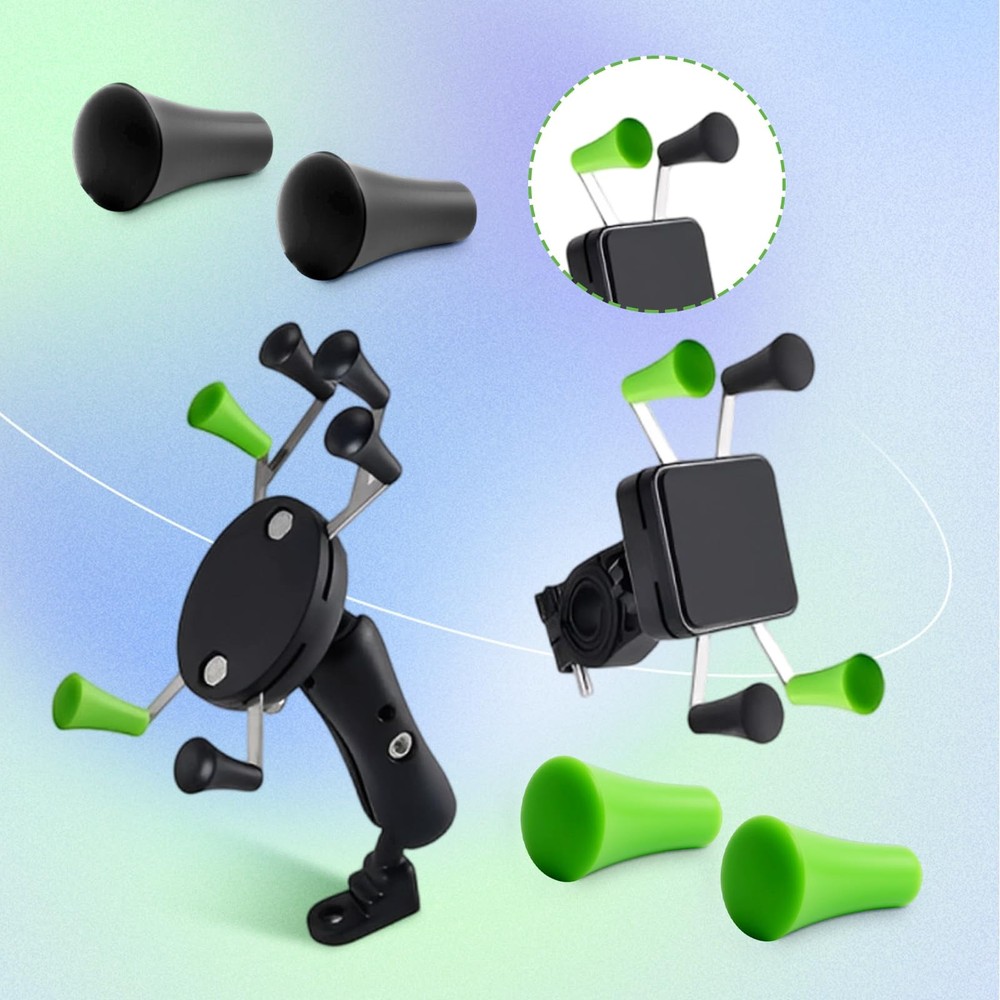 8 Pack Rubber Cap Silicone Tips Replacement Parts for RAM X-Grip Mount, Compa...