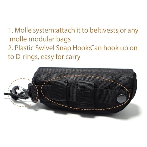 Tactical Molle Glasses Case Tactical Eyeglasses Case Shockproof Green