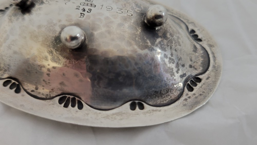 GEORG JENSEN STERLING SILVER OVAL DISH