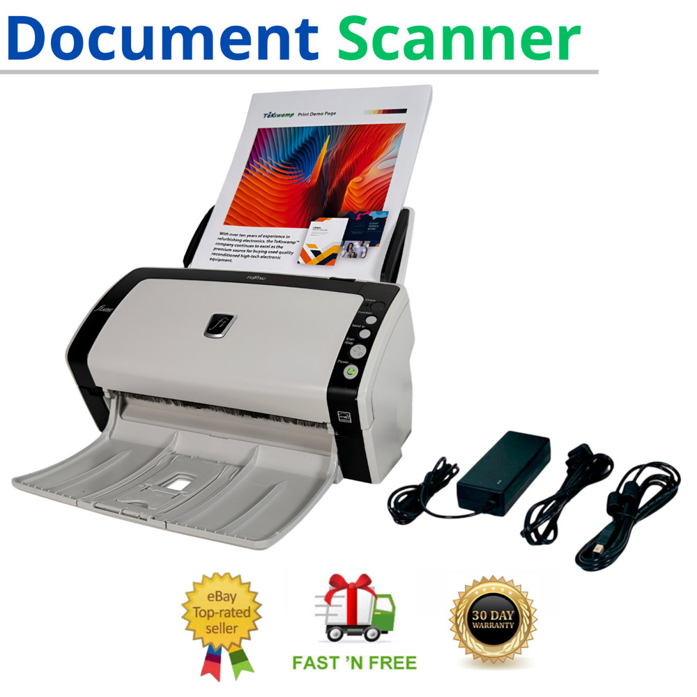 Pass-Through High Speed USB Document Office Scanner for Business Work w/Bundle