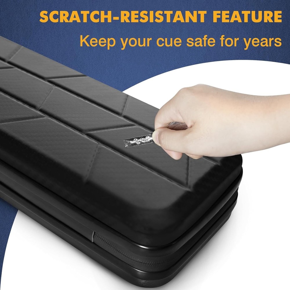 Hard Pool Cue Case 4x4 Billiard Stick Case with Strap and Handle