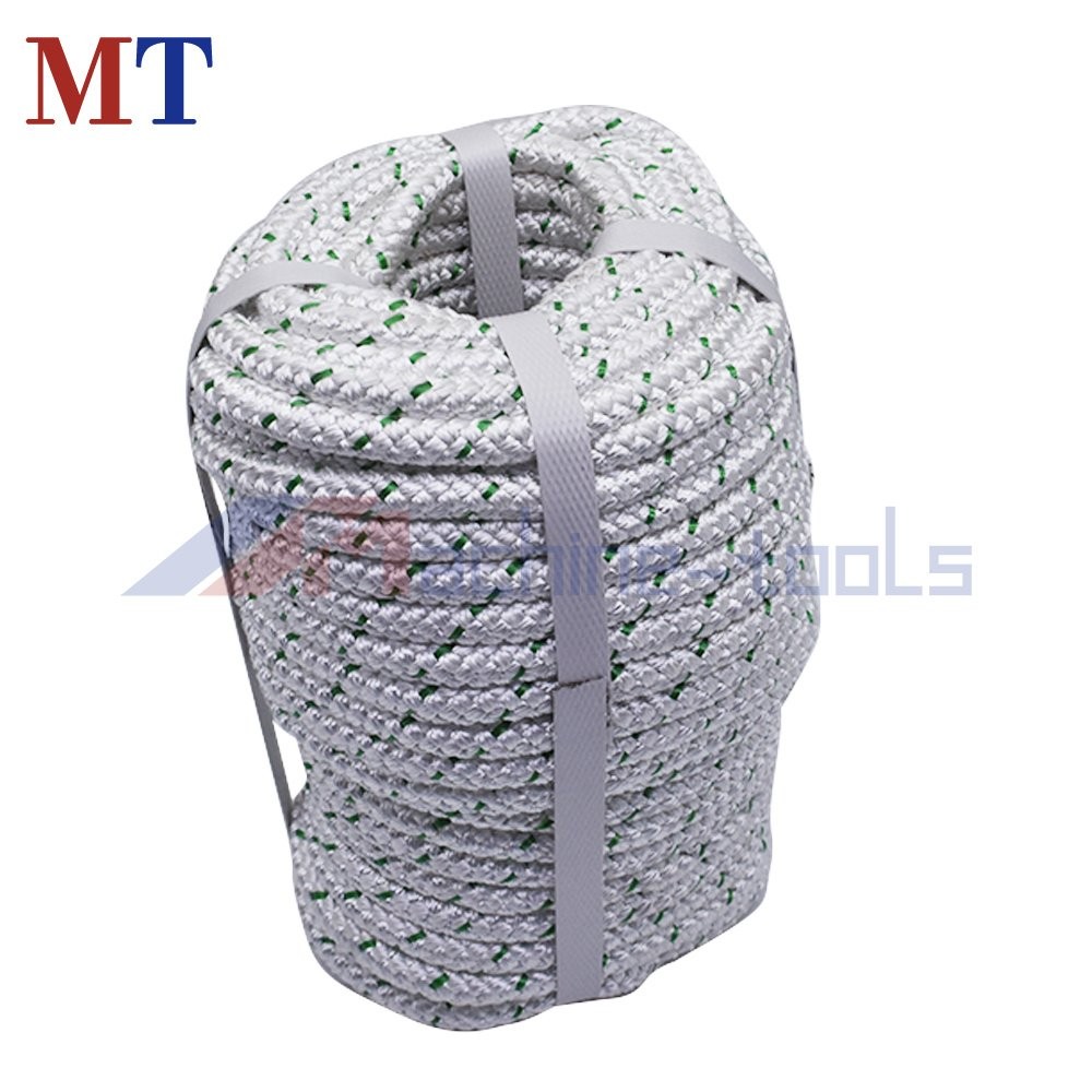 3/8" × 100' 1544Lbs Breaking Strength Double Braid Polyester Ropes Bull Rope
