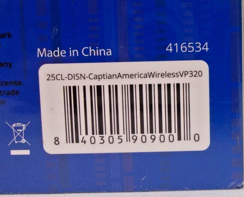 MARVEL STUDIOS CAPTAIN AMERICA WIRELESS GAMING HEADSET (VP320) NIB