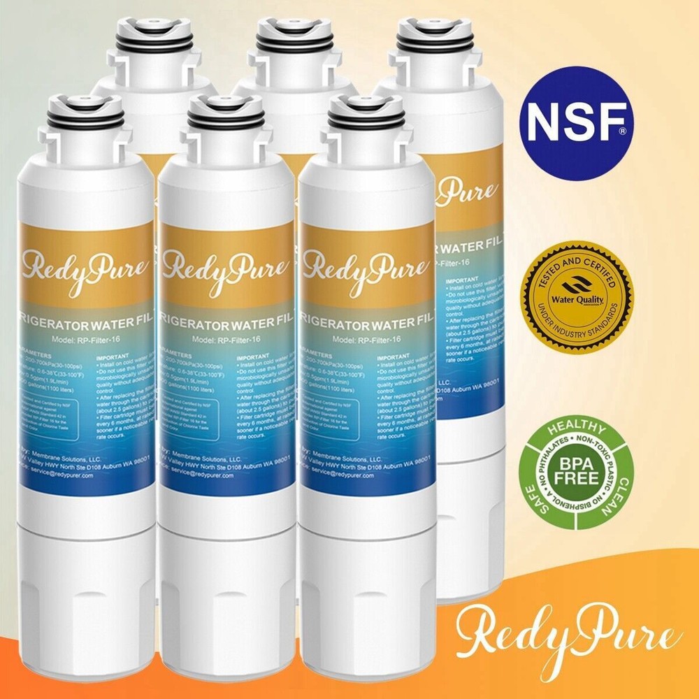 1-6 Pack Replacement Fit for Samsung RS25J500DSG Refrigerator Ice & Water Filter