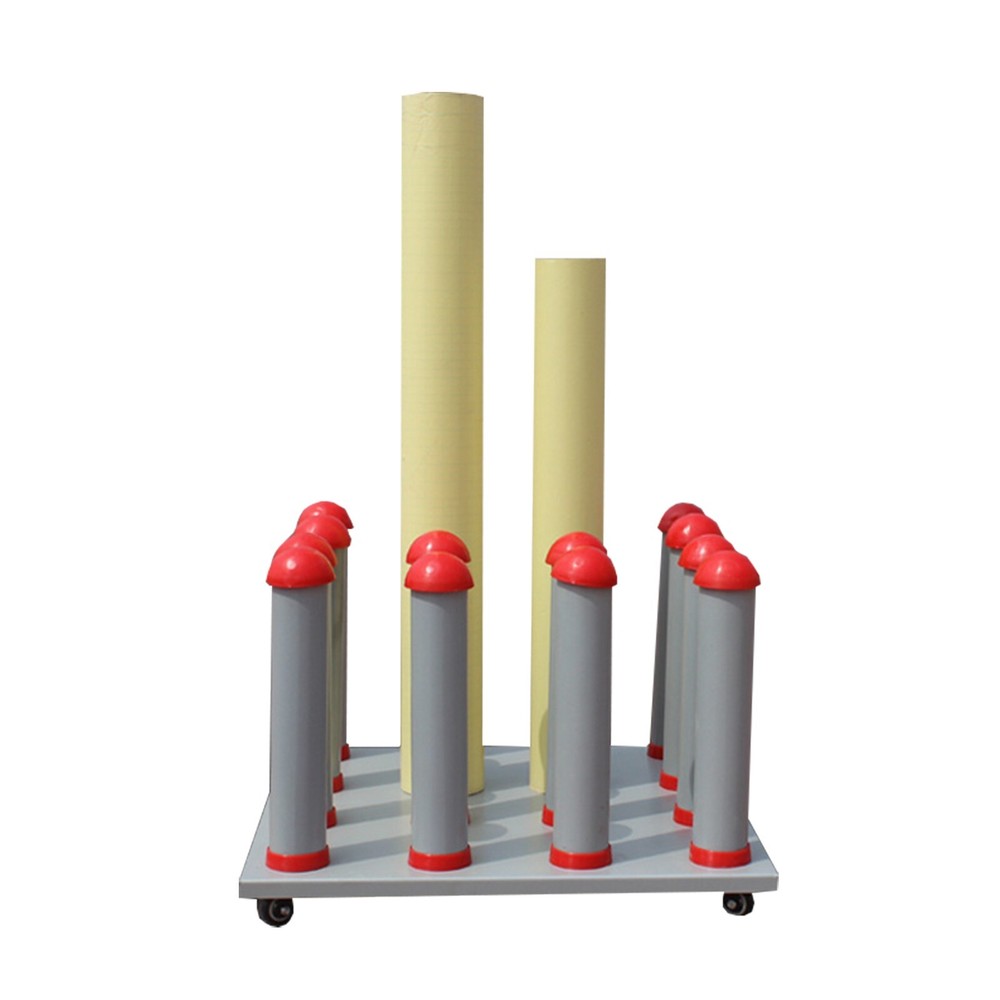 16 Movable Roll Material Storage Frame 4*4 Column Roll Material Storage Cart