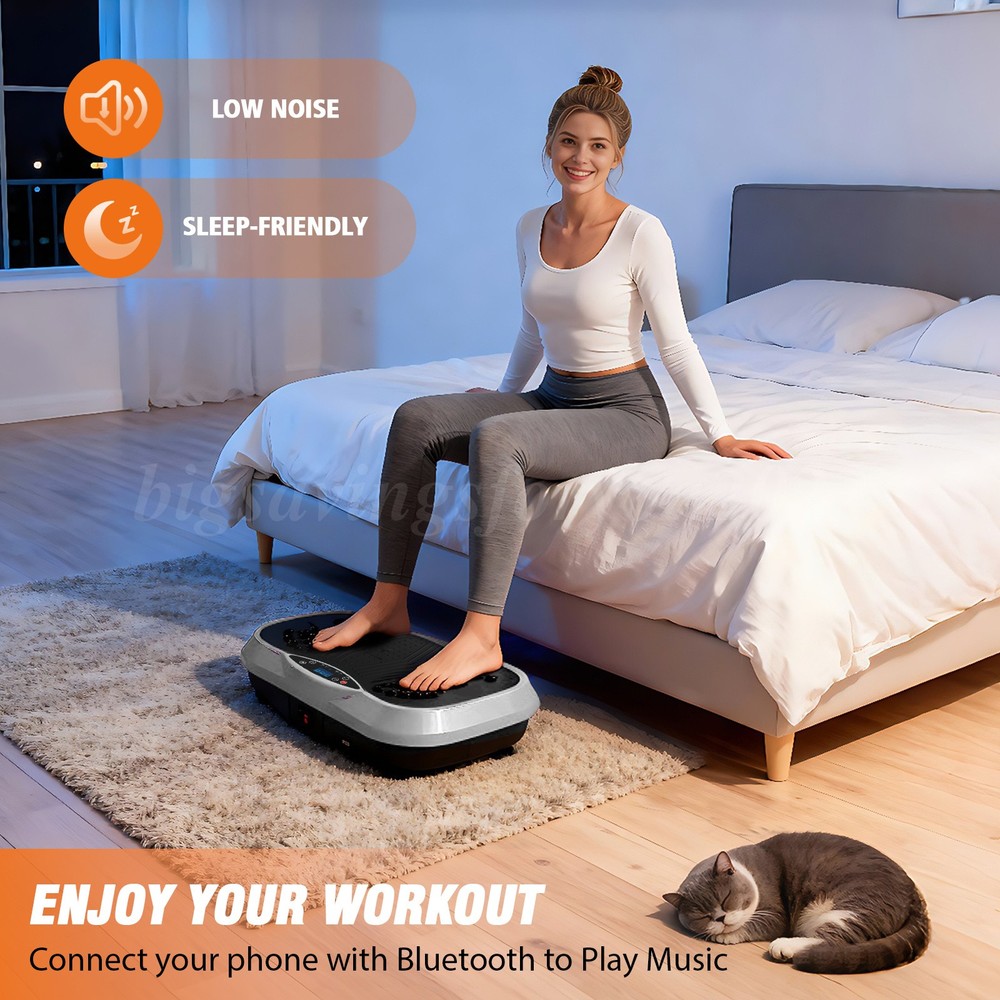 10 AutoMode Vibration Plate Exercise Machine Whole Body Workout Vibrate Platform