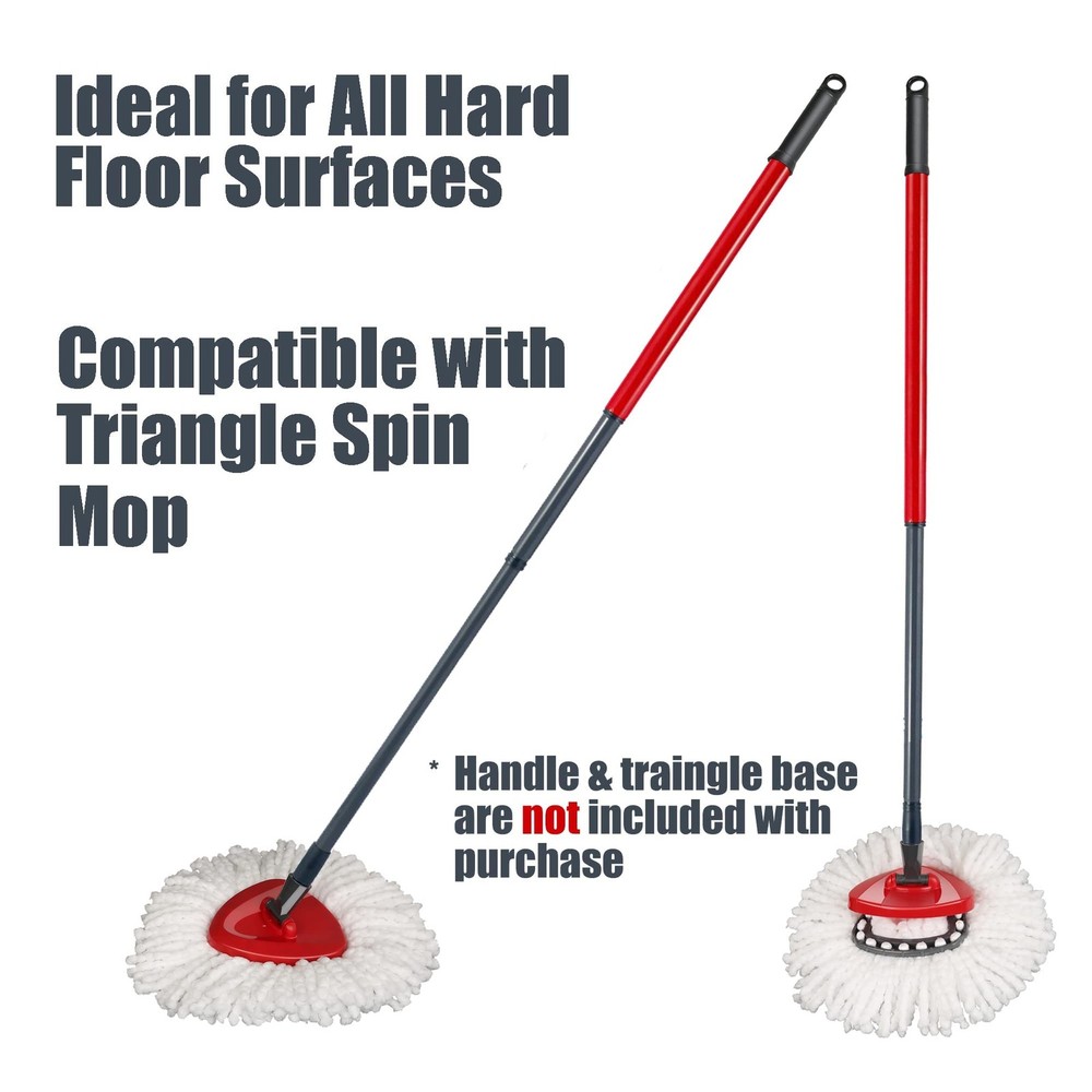 Microfiber Mop Refills 3 Pack, Compatible With Most Mops, White