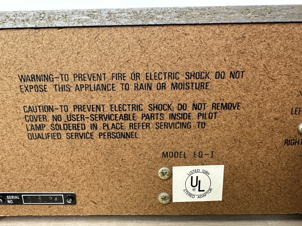 BSR - Model EQ-I - Stereo Frequency Equalizer - Tested & Working