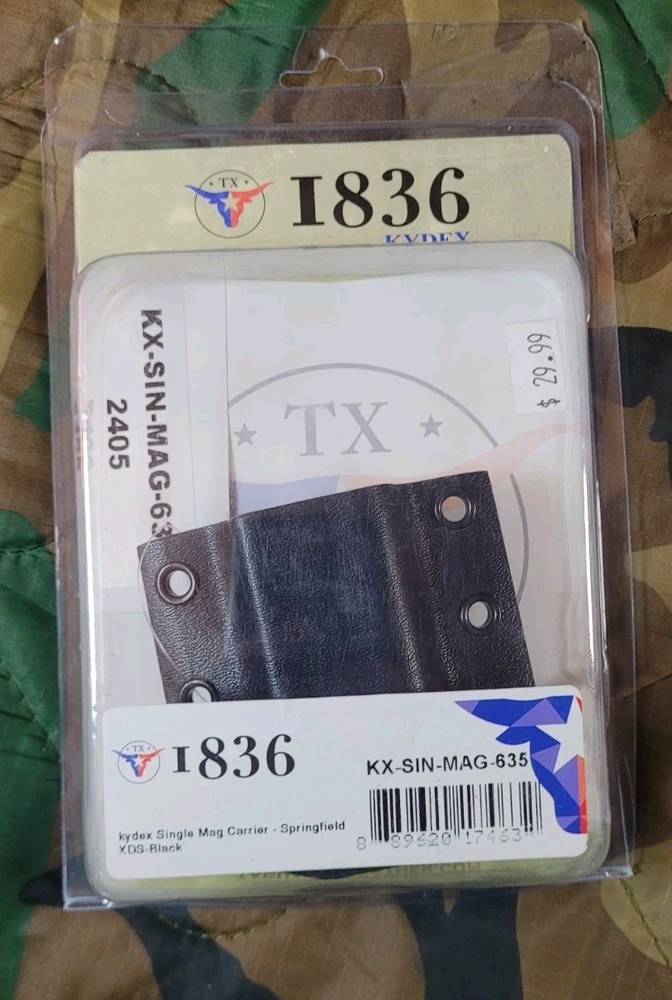 Springfield Armory XDS 9mm 40 S&W Single Stack Kydex Mag Holder 1836