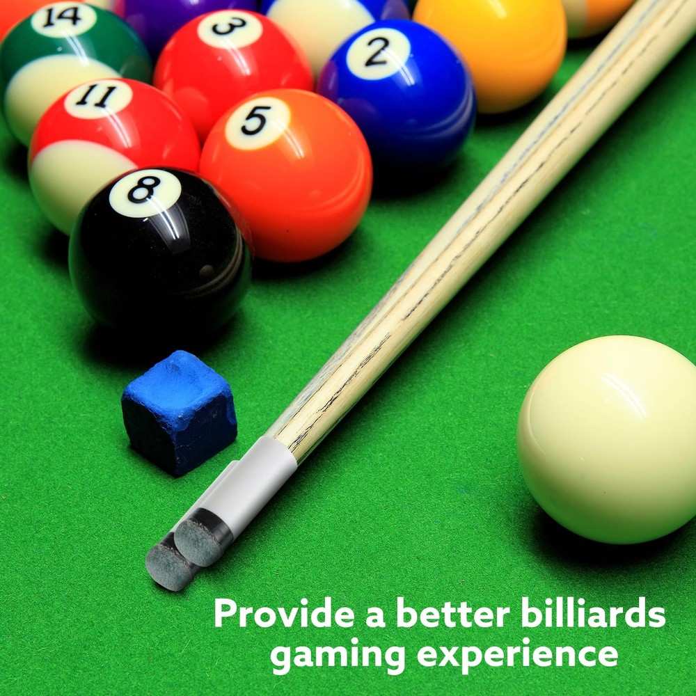 20 Sets Billiard Cues Tips Replacement Kit with White Pool Cue Stick Ferrules...