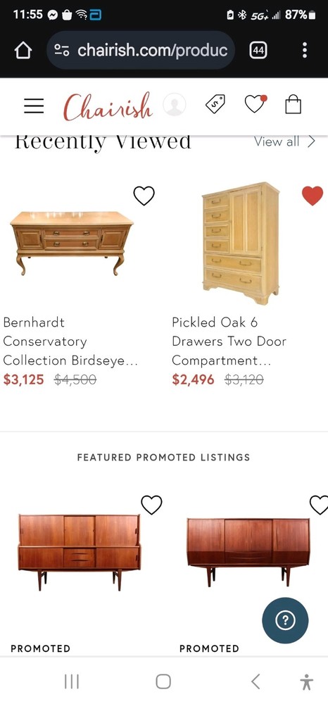 RARE Bernhardt Conservatory Collection Birdseye Maple Sideboard