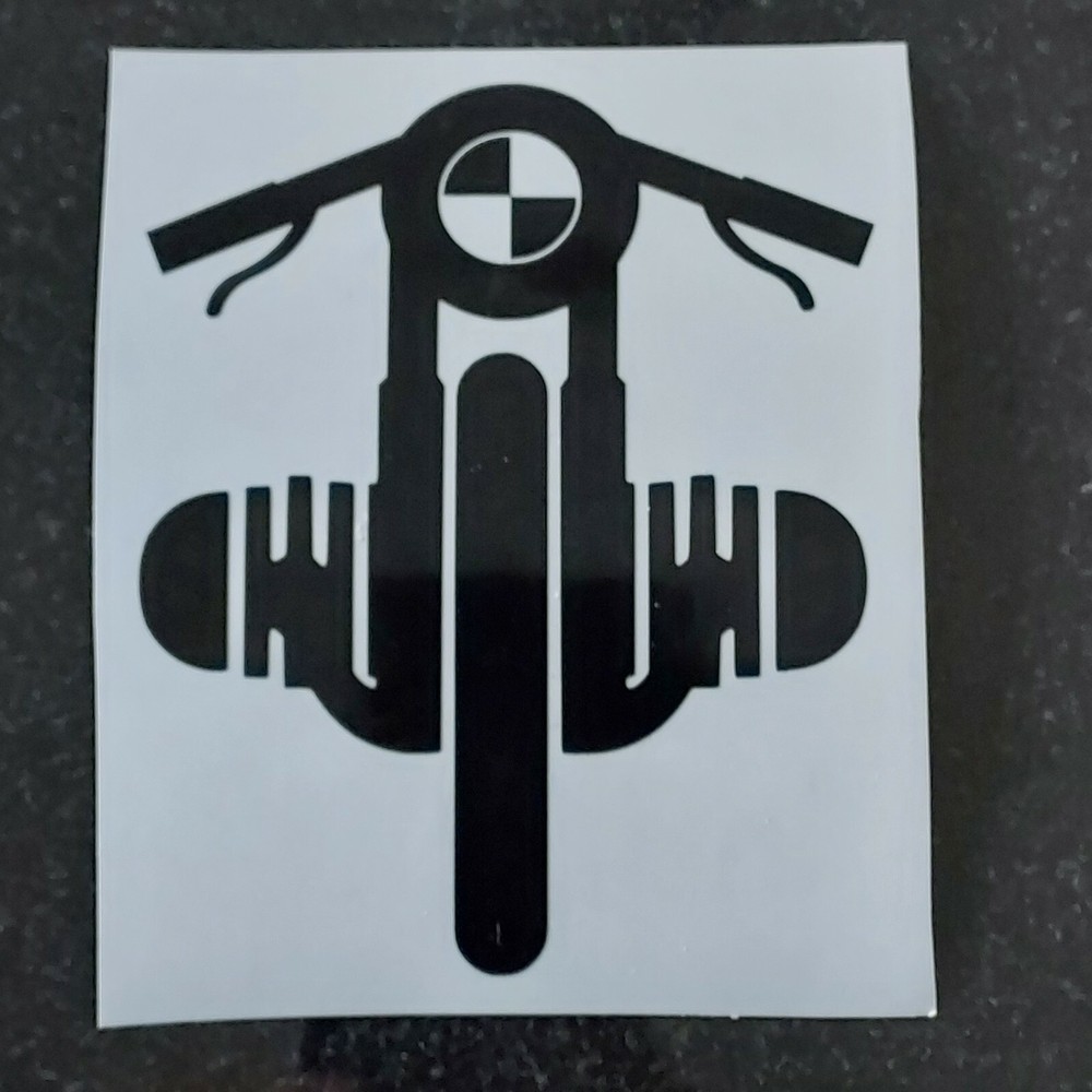 Boxer cafe racer motorcycle decal