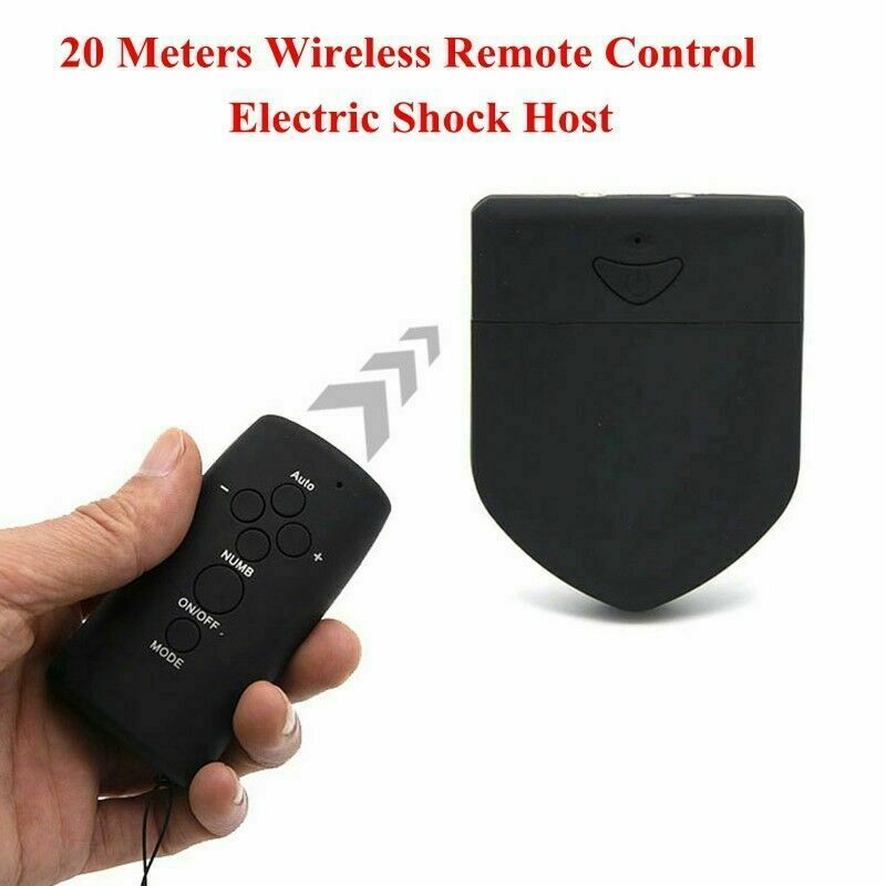 Male Electri Shock Chastity Cage 20m Remote Control Electronic Doping Device