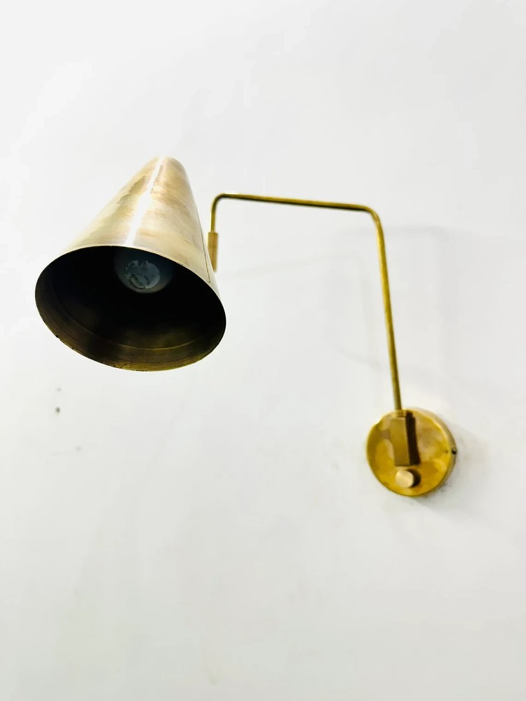 Brass Wall Sconce: Mid-Century Modern Style