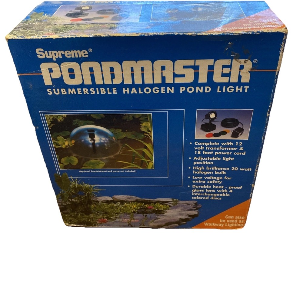 Pondmaster 02155 Submersible Halogen Pond Light Multi Color Open Box