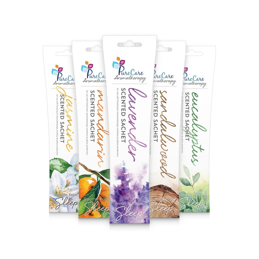 Purecare Aromatherapy 5-Sided Advanced Fabric Mattress White Protector