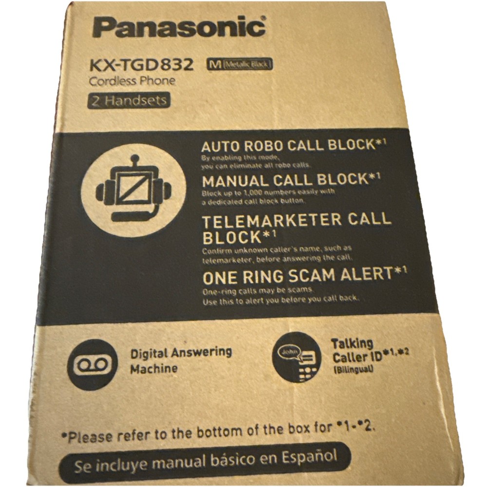 Panasonic Cordless Landline Phone Set with Advanced Call Blocking Feature Read
