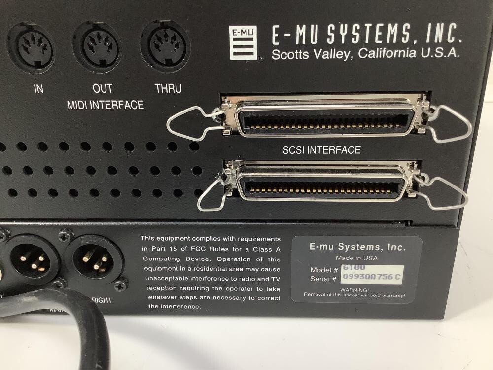 Vintage EMU Systems EIII-XP Emulator Rack Sampler Model 6100