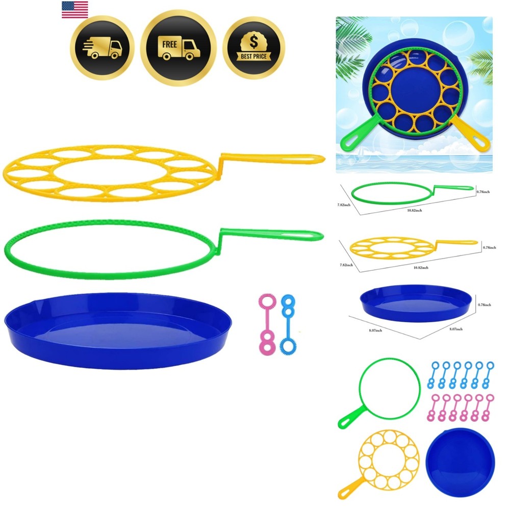 Big Bubble Wands Set: Large Bubble Maker, Giant Bubble Wand Bubbles Maker wit...