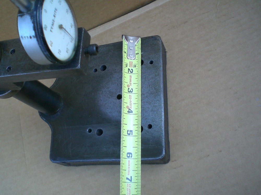 6 x 6 in Cast Iron Comparator stand with indicator