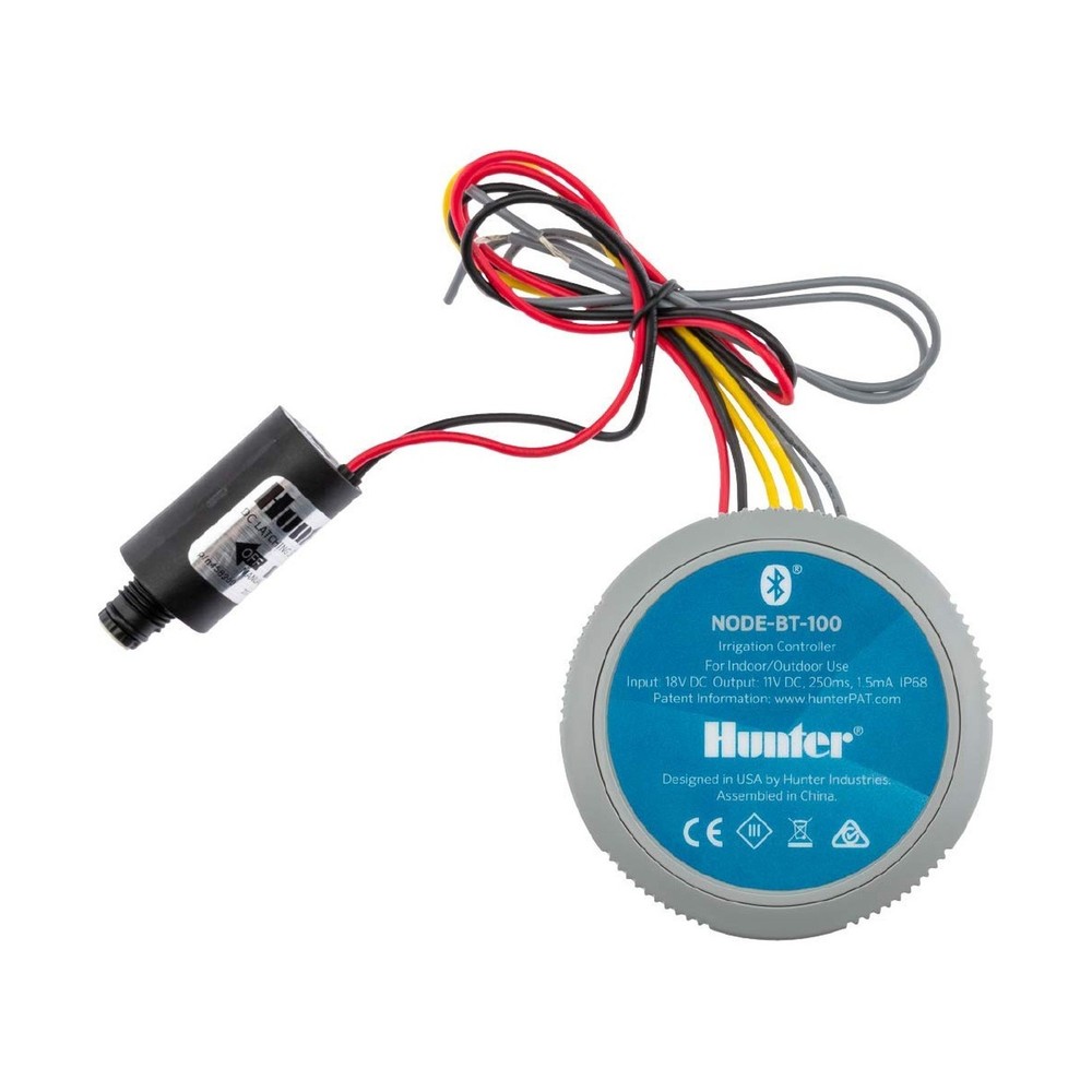 Hunter NODE-BT-100 Bluetooth Battery Operated Sprinkler Controller with Solen...