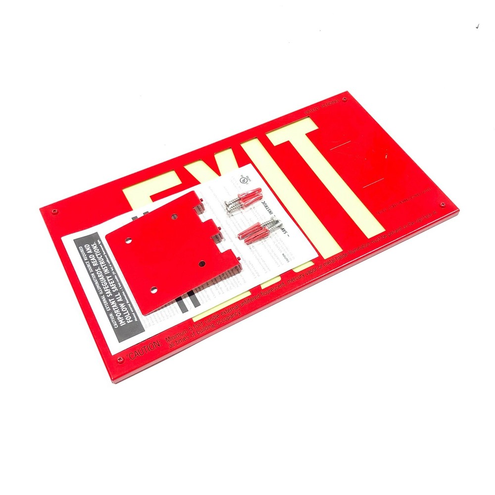 90840 Brady Worldwide Double Sided Exit Sign with Mount, 3TY23