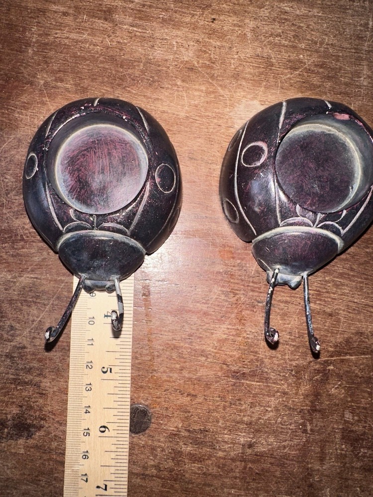 2 Ladybug Candle Holders Cute