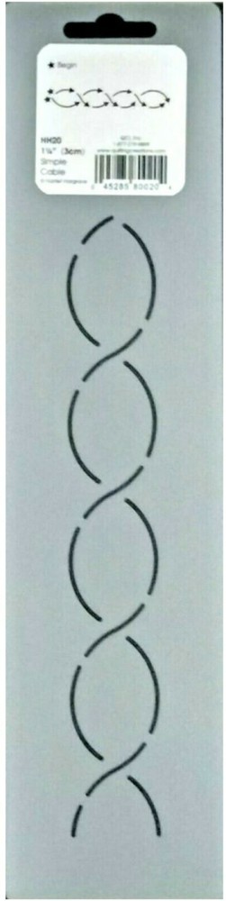 Quilting Template Cable Border Stencil Patterns 1.25" Simple Quilters Stencils