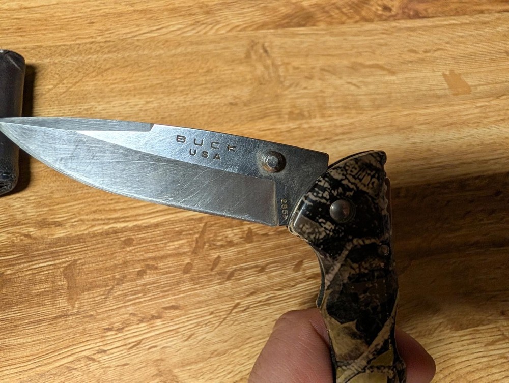 Buck Folding Pocket Knife with Camouflage Handle