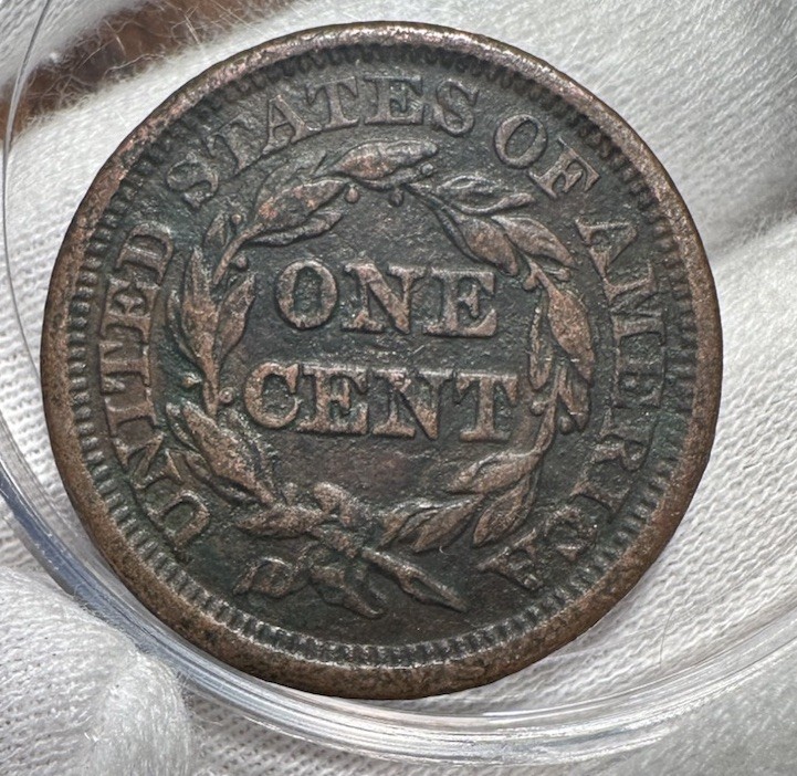 1844 Braided Hair Large Cent