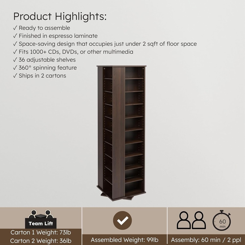 NEW Espresso Transitional Composite Media Cabinet