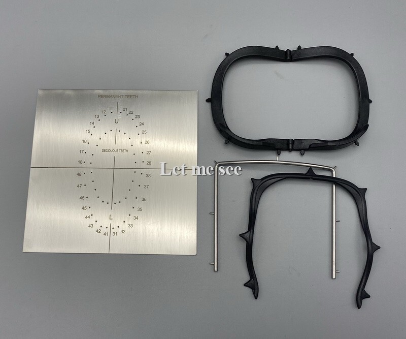 Dental Rubber Dam Sheet Frame Bracket Plastic Foldable S.S. Frame Template Punch