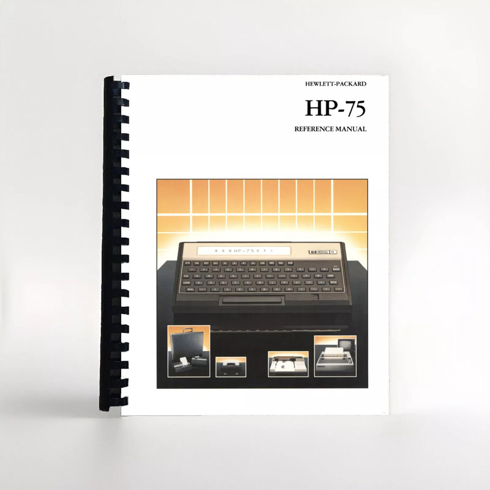 Reference Manual for Hewlett Packard HP 75C HP 75D Calculator