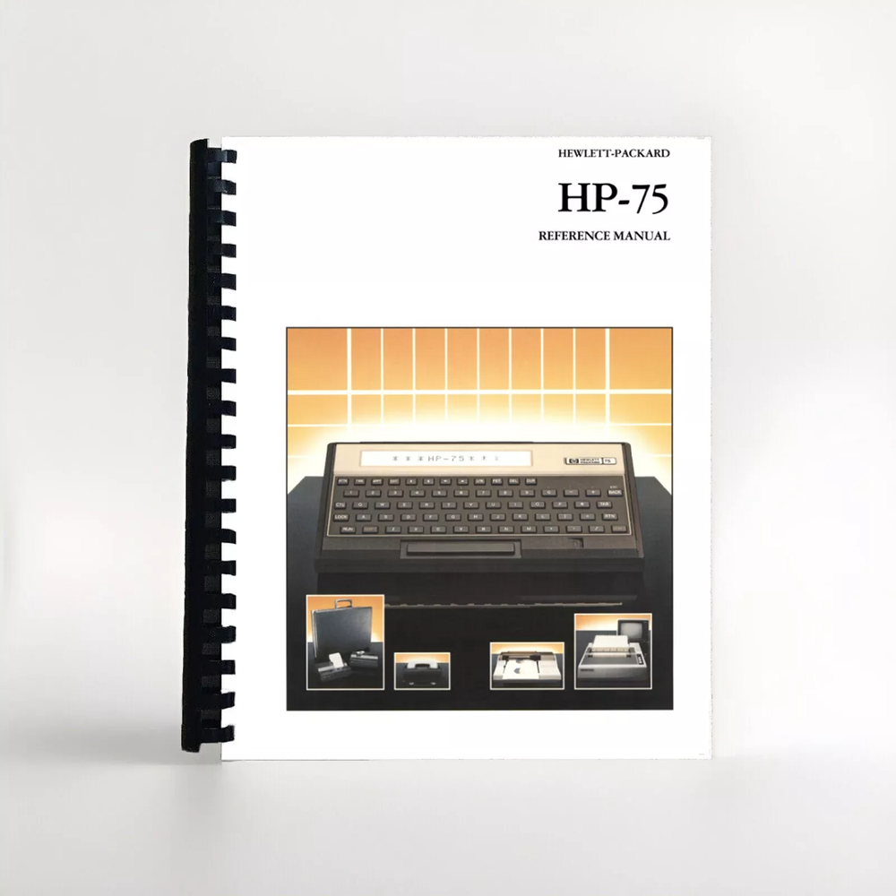 Reference Manual for Hewlett Packard HP 75C HP 75D Calculator