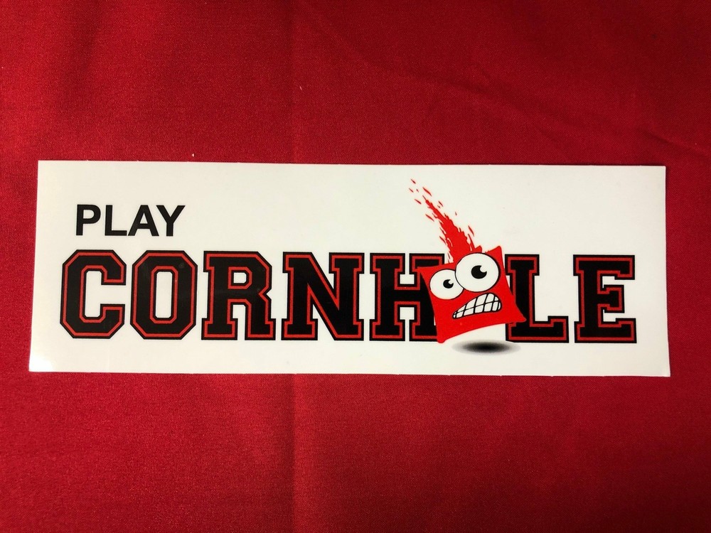 PLAY CORNHOLE BUMPER STICKER