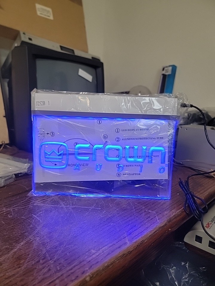 Crown Logo Light Up Sign.